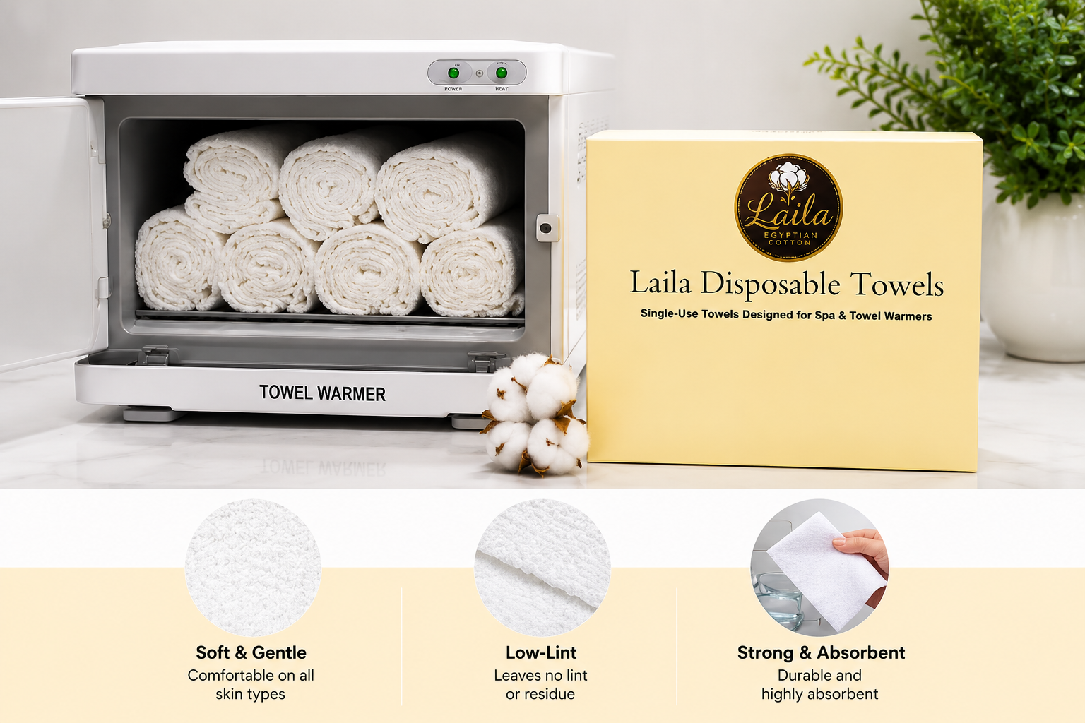 Laila Disposable Facial Towels (30 ct)
